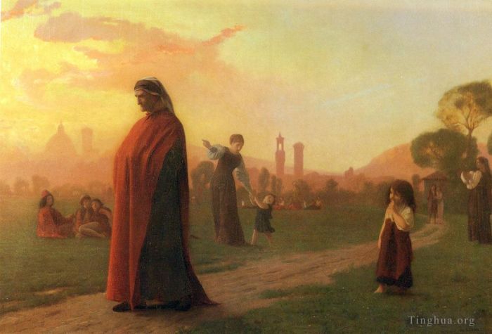 Jean-Léon Gérôme Peinture à l'huile - Dante, il a bien vu