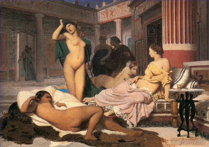Jean-Léon Gérôme Peinture à l'huile - Croquis de l'intérieur grec