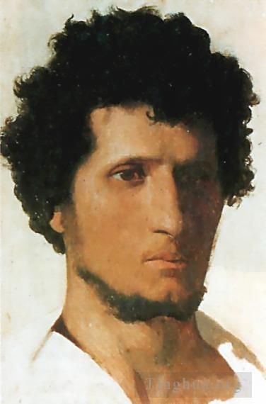 Jean-Léon Gérôme Peinture à l'huile - Tête de paysan de la campagne romaine