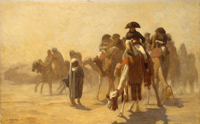 Jean-Léon Gérôme Peinture à l'huile - Napoléon et son état-major en Egypte