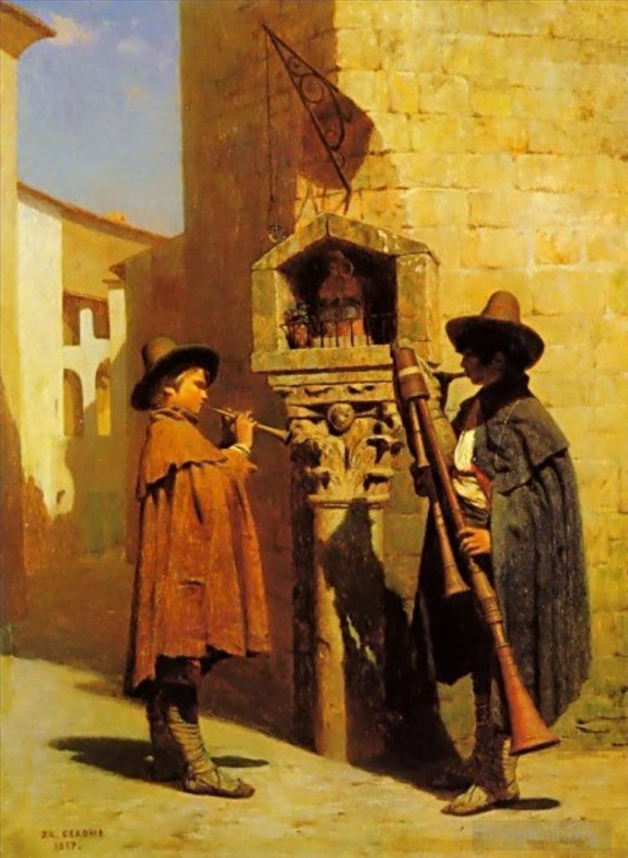Jean-Léon Gérôme Peinture à l'huile - Pifferari