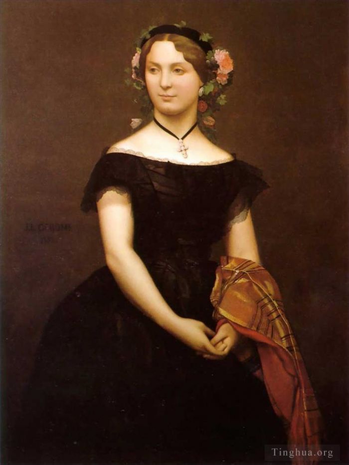 Jean-Léon Gérôme Peinture à l'huile - Portrait de Mlle Durand