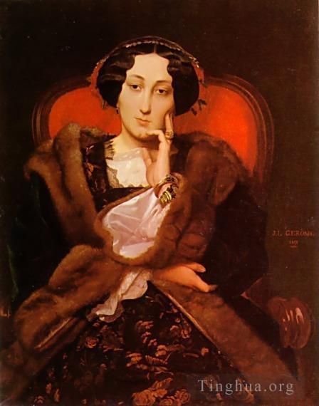 Jean-Léon Gérôme Peinture à l'huile - Portrait de dame2