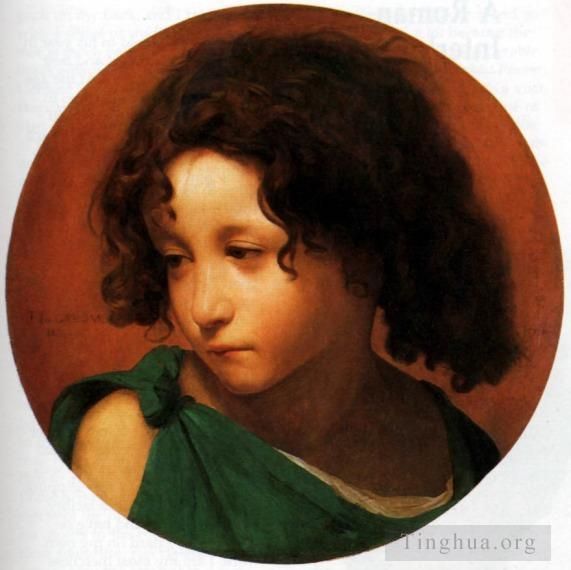 Jean-Léon Gérôme Peinture à l'huile - Portrait d'un jeune garçon