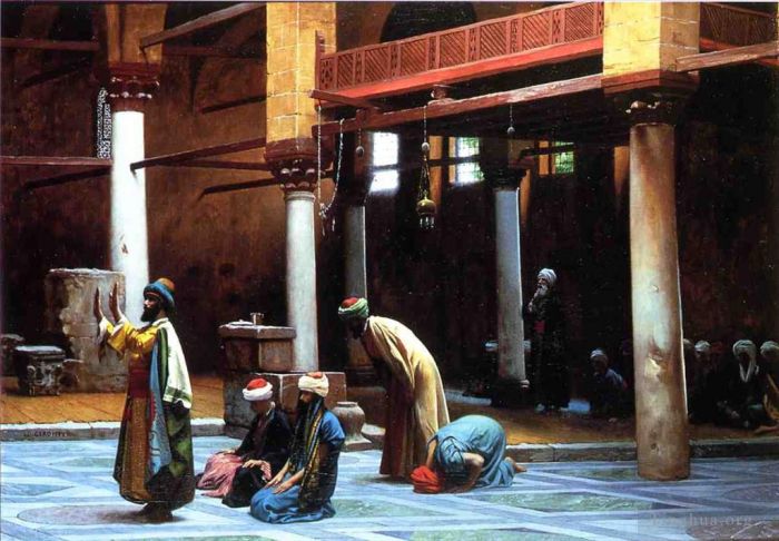 Jean-Léon Gérôme Peinture à l'huile - Prière à la mosquée