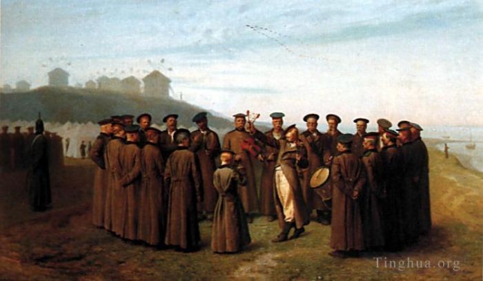 Jean-Léon Gérôme Peinture à l'huile - Loisirs dans un camp russe
