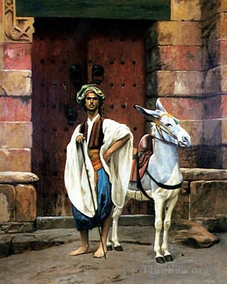 Jean-Léon Gérôme Peinture à l'huile - Sais et son âne