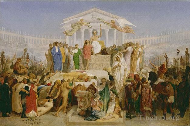 Jean-Léon Gérôme Peinture à l'huile - Étude Âge d'Auguste Naissance du Christ Grec Arabe
