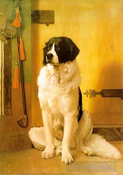 Jean-Léon Gérôme Peinture à l'huile - Etude d'un chien