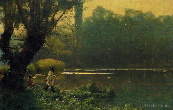 Jean-Léon Gérôme Peinture à l'huile - Après-midi d'été sur un lac