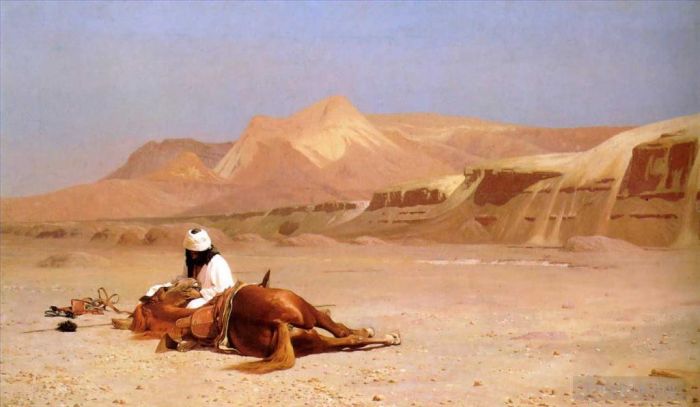 Jean-Léon Gérôme Peinture à l'huile - L'Arabe et son cheval