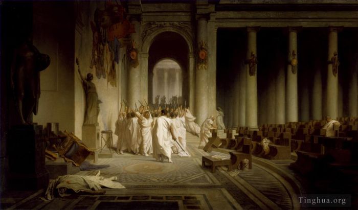 Jean-Léon Gérôme Peinture à l'huile - La Mort de César