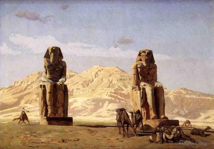 Jean-Léon Gérôme Peinture à l'huile - Le Memnon et Sésostris