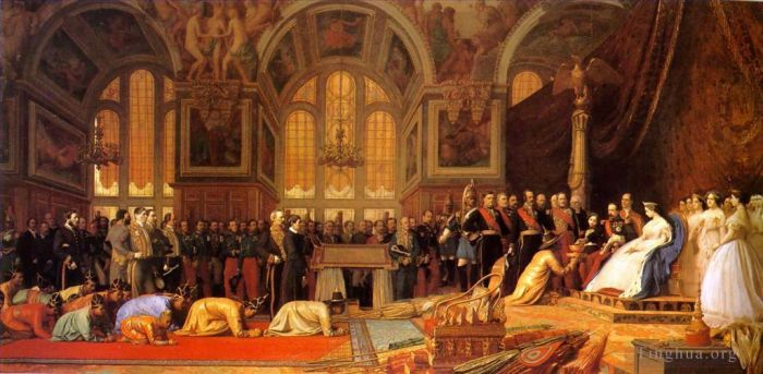 Jean-Léon Gérôme Peinture à l'huile - La réception des ambassadeurs siamois à Fontainebleau