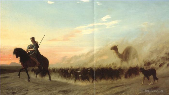 Jean-Léon Gérôme Peinture à l'huile - Le berger syrien