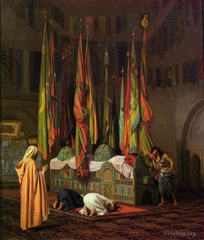 Jean-Léon Gérôme Peinture à l'huile - Le tombeau de Hazrat Imam Hisain Allahis Salam