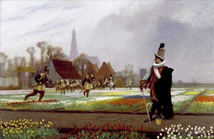 Jean-Léon Gérôme Peinture à l'huile - La folie des tulipes