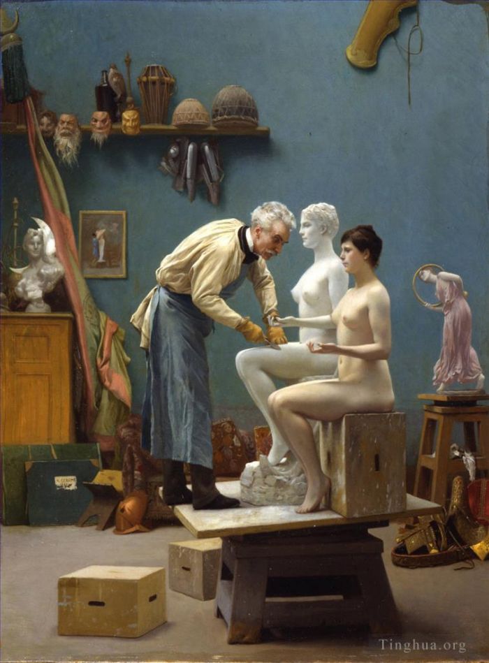 Jean-Léon Gérôme Peinture à l'huile - Travailler le marbre