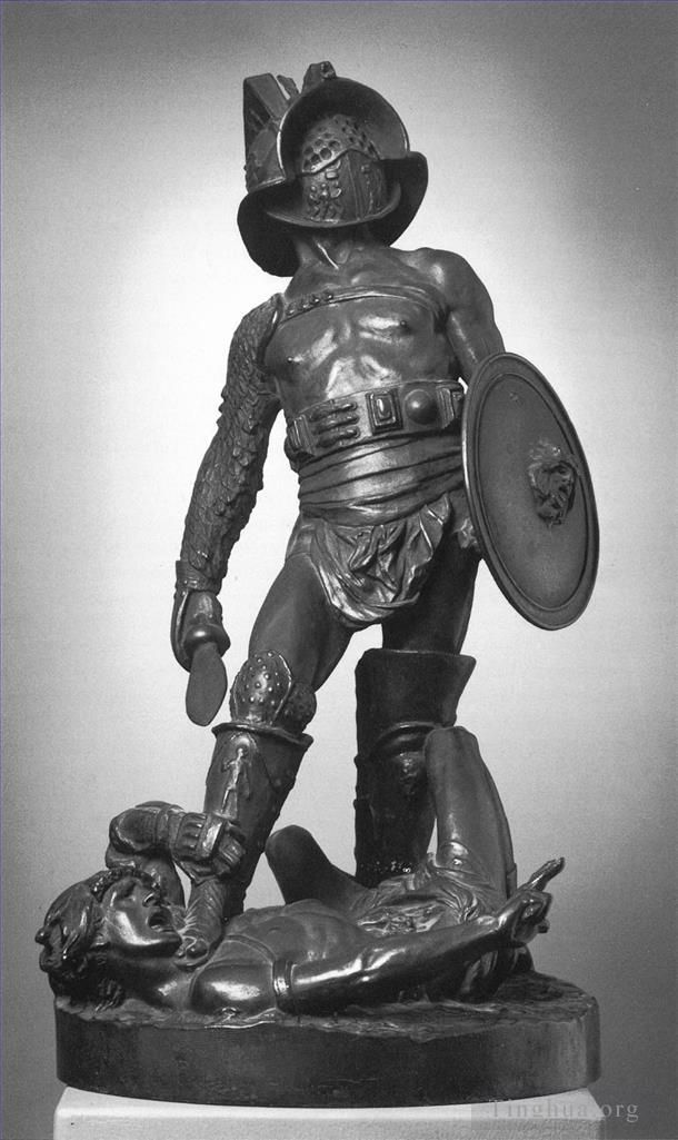 Jean-Léon Gérôme Sculpture - Les gladiateurs