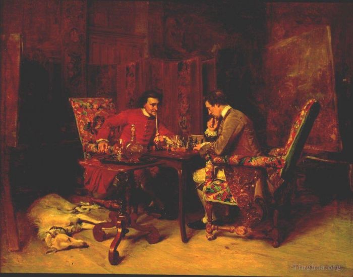 Jean-Louis Ernest Meissonier Peinture à l'huile - Joueurs d'échecs