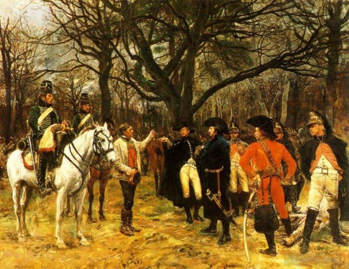 Jean-Louis Ernest Meissonier Peinture à l'huile - Informations Le général Desaix et le paysan 1867