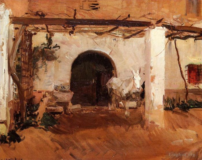 Joaquin Sorolla Peinture à l'huile - Étude Casa de Huerta Valence
