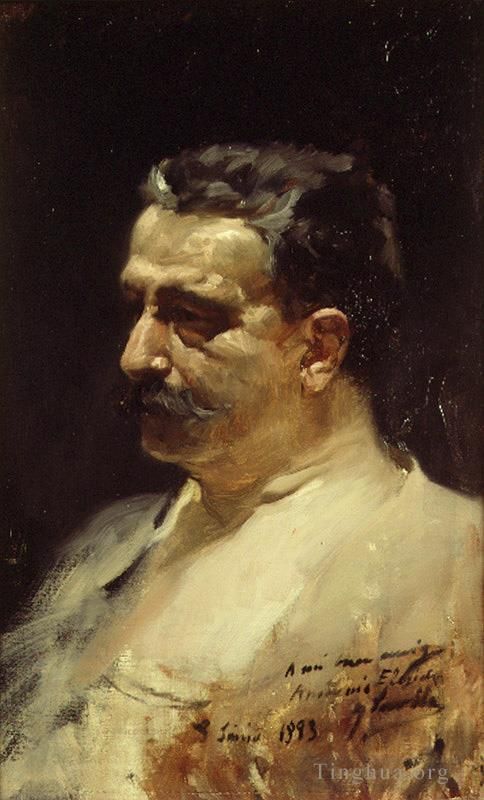 Joaquin Sorolla Peinture à l'huile - Retrato d'Antonio Elegido