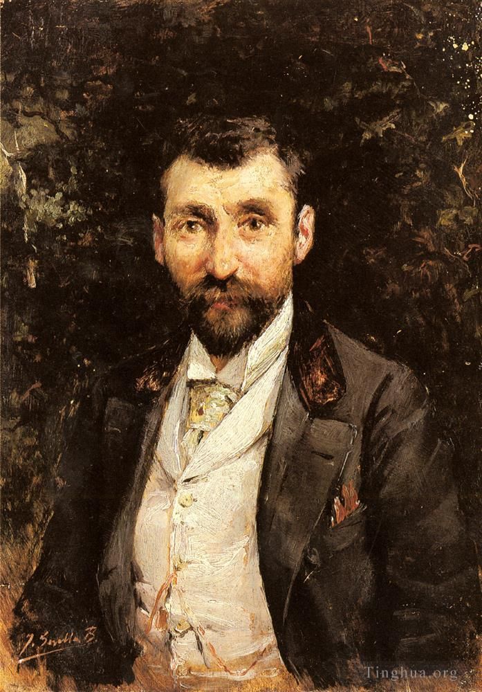 Joaquin Sorolla Peinture à l'huile - Y Portrait d'un gentilhomme