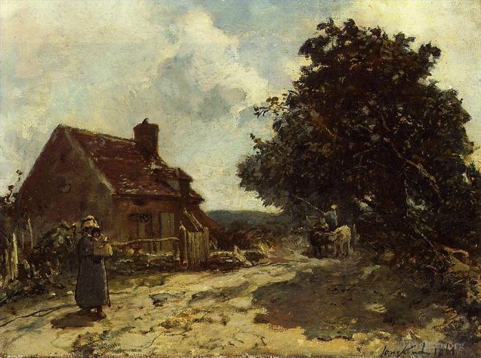 Johan Barthold Jongkind Peinture à l'huile - Aux alentours de Nevers
