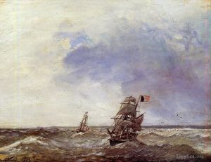 Johan Barthold Jongkind œuvres - Navires en mer