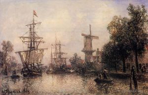 Johan Barthold Jongkind œuvres - Le port de Rotterdam2
