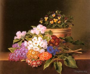 Johan Laurentz Jensen œuvres - Fleurs de pommier Lilas Altos Bleuets
