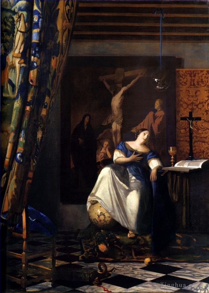 Johannes Vermeer Peinture à l'huile - Allégorie de la foi