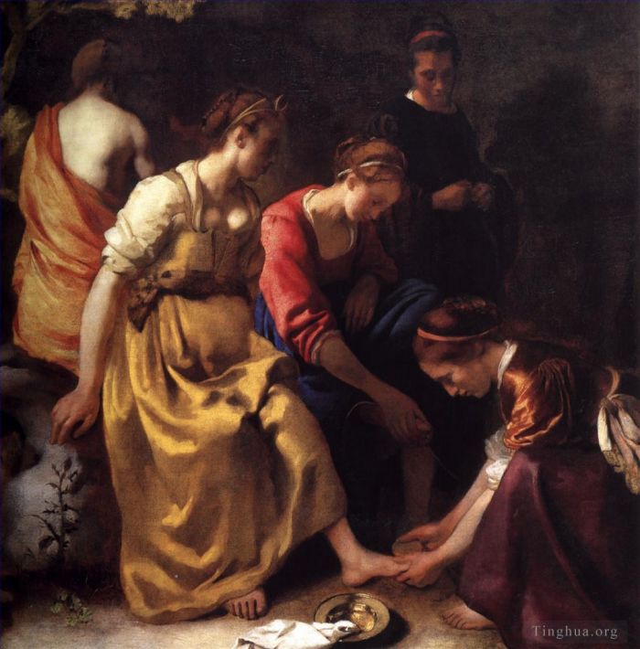 Johannes Vermeer Peinture à l'huile - Diane et ses compagnons