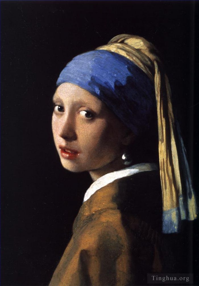 Johannes Vermeer Peinture à l'huile - une fille avec une boucle d'oreille