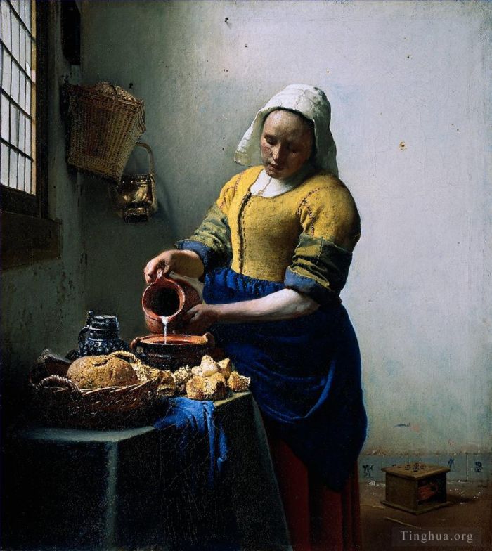 Johannes Vermeer Peinture à l'huile - La laitière