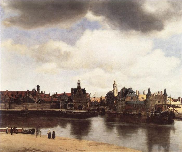 Johannes Vermeer Peinture à l'huile - Vue de Delft