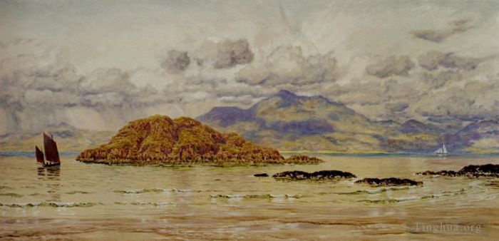 John Brett Peinture à l'huile - Île de la Vierge