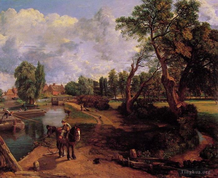 John Constable Peinture à l'huile - Moulin de Flatford CR