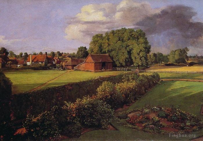 John Constable Peinture à l'huile - Jardin de fleurs des gendarmes de Golding
