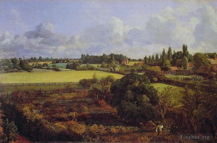 John Constable Peinture à l'huile - Potager des gendarmes Golding a
