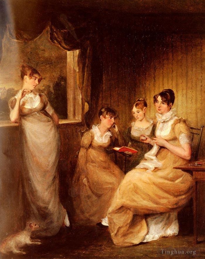 John Constable Peinture à l'huile - Dames de la famille de M. William Mason de Colchester Femmes romantiques John Constable