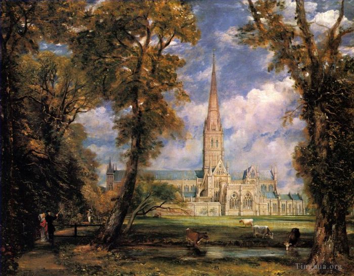 John Constable Peinture à l'huile - Cathédrale de Salisbury