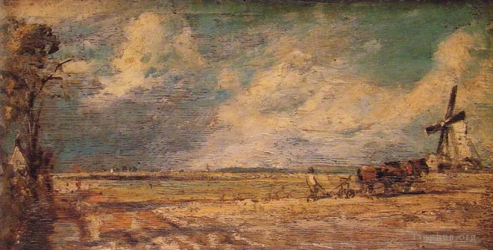 John Constable Peinture à l'huile - Labour de printemps