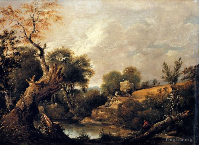 John Constable Peinture à l'huile - Le champ de récolte