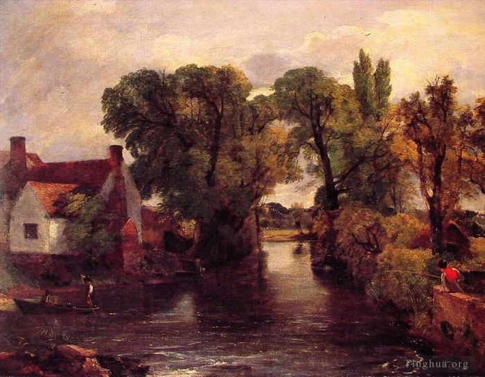 John Constable Peinture à l'huile - Le ruisseau du moulin