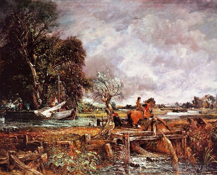John Constable Peinture à l'huile - Le cheval qui saute