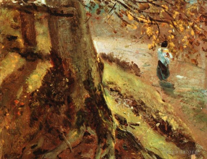 John Constable Peinture à l'huile - Des troncs d'arbres