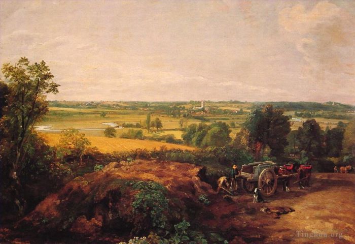 John Constable Peinture à l'huile - Vue de Dedham