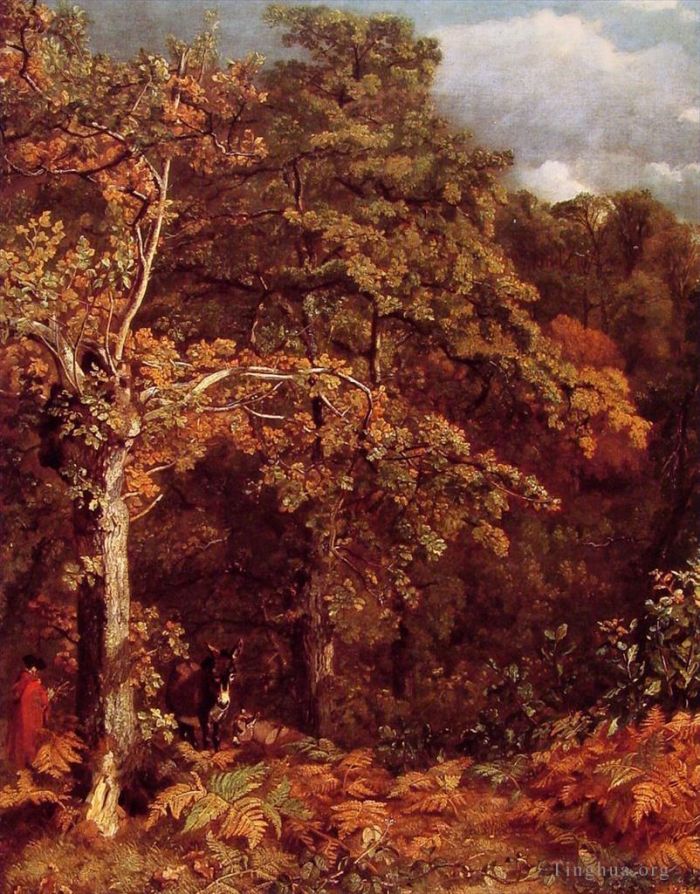 John Constable Peinture à l'huile - Paysage Boisé